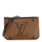 Reverse Monogram Giant Double Zip Pochette