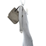 GG Plus Monogram Small Vertical Tote Dark Brown
