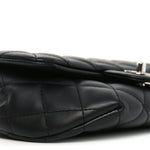 Calfskin Quilted CC Uniform Flap Belt Bag Black