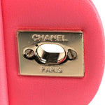 Calfskin Quilted Medium Bubbly Flap Pink