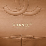 Caviar Quilted Medium Double Flap Beige