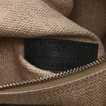 Linen Calfskin Small Rive Gauche Tote Greggio Natural