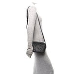 Pebbled Calfskin Small Soho Disco Bag Black