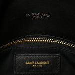 Lambskin Quilted Small Loulou Puffer Monogram Chain Satchel Black