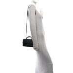 Lambskin Quilted Mini Top Handle Rectangular Flap So Black