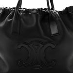 Smooth Calfskin Cuir Triomphe Cabas Drawstring Black