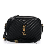 Calfskin Matelasse Monogram Lou Camera Bag Black