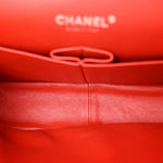 Lambskin Quilted Jumbo Double Flap Red