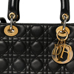 Lambskin Cannage Medium Lady Dior Black