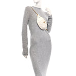 Caviar Quilted Sweetheart Belt Bag White