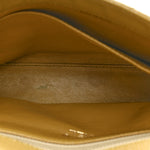Metallic Caviar Quilted Medium Single Flap Beige