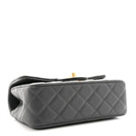 Caviar Quilted Mini Handy CC Flap Grey