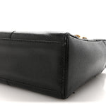 Caviar Stitched Chocolate Bar Shopping Tote Black