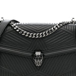 Quilted Nappa Smooth Calfskin Serpenti Forever Diamond Blast Shoulder Bag Black