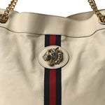 Calfskin Large Rajah Chain Tote White