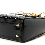 Patent Cannage Mini Lady Dior Black