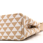 Jacquard Triangolo Symbole Embroidered Tote Corda Talco