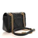 Calfskin Matelasse Mini GG Marmont Shoulder Bag Black