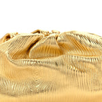 Metallic Bark Calfskin Embossed The Pouch Oversized Clutch Oro