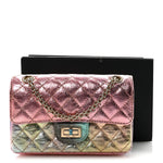 Metallic Goatskin Quilted Mini 2.55 Reissue Flap Multicolor