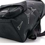 Canvas Crystal Embellished Eiffel Tower Explorer Backpack S Black