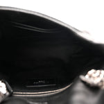 Lambskin Quilted Toy Loulou Puffer Monogram Chain Satchel Black