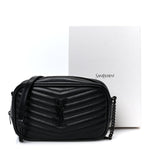 Calfskin Matelasse Monochrome Monogram Mini Lou Camera Bag Black