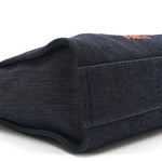 Denim Small Deauville Tote Blue Orange