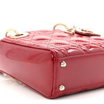 Patent Cannage Mini Lady Dior Red
