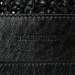 Raffia Woven Large Le Cagole Panier Tote Black