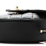 Lambskin Quilted CC In Love Heart Clutch With Chain Black
