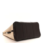 Toile Buffle Gala Garden Party Tote 36 MM Marron Fonce