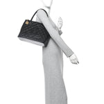 Caviar Quilted Medallion Tote Black