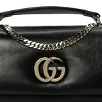 Lambskin Small GG Milano Top Handle Shoulder Bag Black