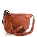 Soft Spongy Calfskin Daria Satchel Burnt Orange