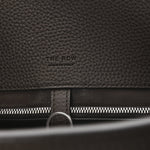 Matte Grained Calfskin Margaux Shoulder 12 Deep Brown