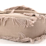 Nylon Fabric Jacquard FF Fringed Baguette Cuoio Pietra