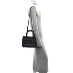 Ultra Matte Calfskin Cannage Medium Lady Dior Black