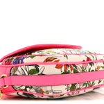 Canvas Flora Floral Shoulder Bag White Fuchsia Fluo