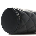 Lambskin Quilted Mini Bucket Bag With Chain Black