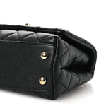 Caviar Quilted Extra Mini Coco Handle Flap Black