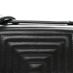 Shiny Nappa Trapuntata Micro Double Baguette Black