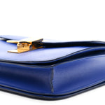 Box Calfskin Medium Classic Box Flap Bag Indigo