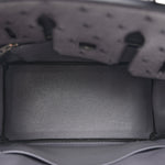 Ostrich Birkin 25 Gris Agate