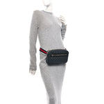 Soft GG Supreme Monogram Web Belt Bag Black Grey