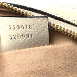 Textured Calfskin Web Mini Ophidia Round Shoulder Bag Mystic White