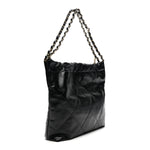 Shiny Calfskin Quilted Small Chanel 22 Black