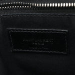 Crinkled Calfskin Matelasse Monogram Medium Niki Chain Satchel Black