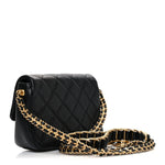 Caviar Quilted Mini Chain Soul Flap Black