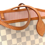 Damier Azur Neo Neverfull MM Rose Ballerine